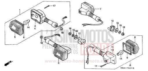 CLIGNOTANT NX250J de 1988